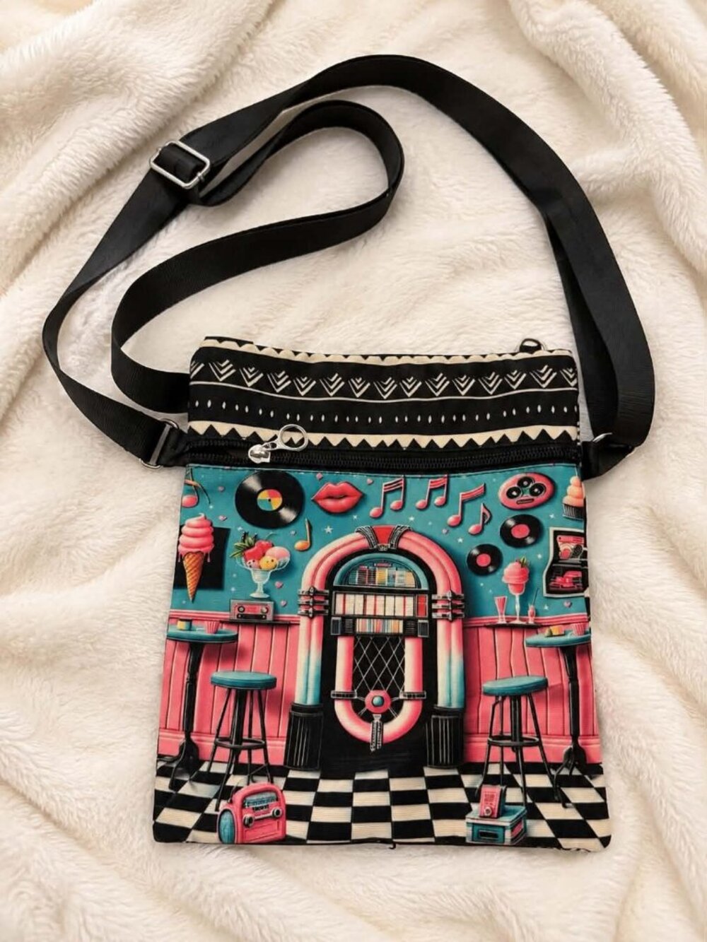 Retro diner crossbody bag